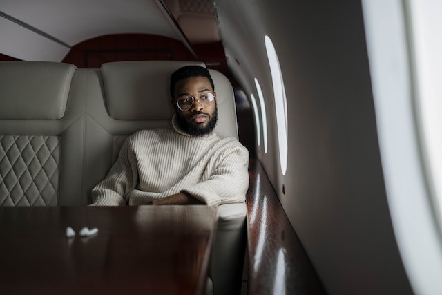 Passager dans un avion